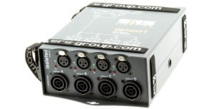 SRS, DMX/power splitter, 4-way, XLR3, TRUE