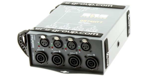 SRS, DMX/power splitter, 4-way, XLR3, TRUE