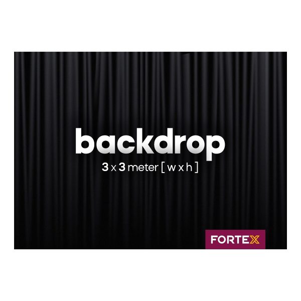 Backdrop, 3mx3m, Black